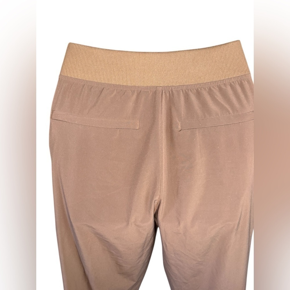Athleta Brooklyn Textured Ankle Pants sz 6T brown pockets preloved - Picture 3 of 8
